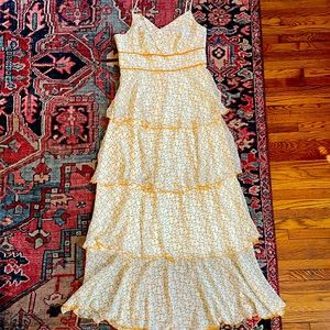 Skies are Blue- Long Goldie floral dress